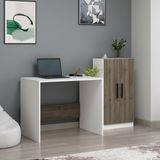 Dekorosso Stic Dolaplı Çalışma Masası Beyaz-Ceviz - Y: 74 cm D: 60 cm G: 160 cm