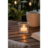 Dekorsende Silindir Cam Tealight Mumluk Şeffaf 5 cm