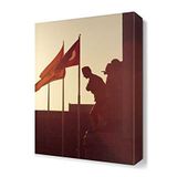 DekorSevgisi - Atatürk ve Türk Bayrağı Tablosu - 90x60