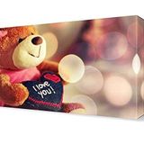 DekorSevgisi - I Love You Yazılı Ayıcık Tablosu - 75x50