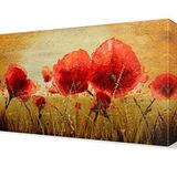 DekorSevgisi - Kırmızı Gelincikler Tablosu - 105x70