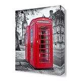 DekorSevgisi - New York Kırmızı Telefon Kulübe Tablosu - 90x60