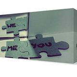DekorSevgisi - Sen Ben Puzzle Canvas Tablo - 60x40