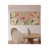 Dekorsiahome 3 Parça Ahşap Çerçeveli Oturma Odası Salon Mutfak Tablo Seti SET3562