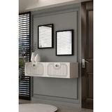 Dekortis Home Dekor 120DHDDR3BA Hera Lazer Desenli Dresuar Beyaz-Altın - Beyaz - Altın