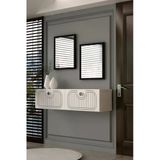 Dekortis Home Dekor 120Dhddr3bg Hera Lazer Desenli Dresuar Beyaz-Gümüş