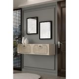 Dekortis Home Dekor 120DHDDR3BTG Hera Lazer Desenli Dresuar Beyaz-Traverten-Gümüş - Beyaz - Traverten - Silver