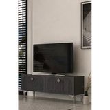 Dekortis Home Dekor 120Dhdts3ag Hera Lazer Desenli Tv Sehpası Antrasit-Gümüş