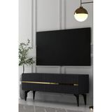 Dekortis Home Dekor 120Dhdts5aa Tedy Lazer Pleksi Desenli Tv Sehpası Antrasit-Altın