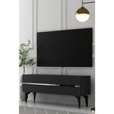 Dekortis Home Dekor 120DHDTS5AG Tedy Lazer Pleksi Desenli Tv Sehpası Antrasit-Gümüş - Antrasit - Gümüş