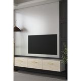 Dekortis Home Dekor 180DHDTDA2BTA Eros Duvara Monte Tv Sehpası,ünitesi Beyaz-Traverten-Altın - Beyaz - Traverten - Gold