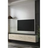 Dekortis Home Dekor 180Dhdtda2btg Eros Duvara Monte Tv Sehpası,Ünitesi Beyaz-Traverten-Gümüş