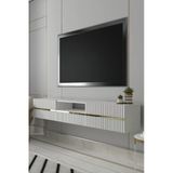 Dekortis Home Dekor 180Dhdtdaç5 Tedy Duvara Monte Pleksi Lazer Desen Kapaklı Tv Sehpası
