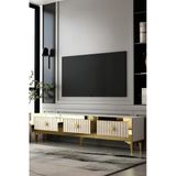 Dekortis Home Dekor 180Dhdts4bta Lina 3 Kapaklı Pleksi Lazer Desen Tv Sehpası