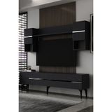 Dekortis Home Dekor 180DHDTÜ5AG Tedy Lazer Pleksi Desen Kapak Tv Ünitesi Takımı Antrasit-Gümüş - Antrasit - Gümüş