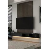 Dekortis Home Dekor 180DHDXTDALA Mono LED Işıklı Duvara Monte Tv Sehpası Antrasit