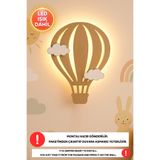 Dekorvin 1 Balon ve 2 Ay Led Işık Gece Lambası Bebek Çocuk Odası Duvar Dekorasyonu Aydınlatması Gece Lambası