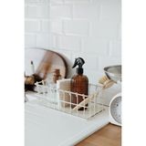 Dekorz Dükkan Metal Krem Tel Organizer 1 Adet Mutfak Eşyaları İçin Kullanışlı ve Şık Düzenleyici