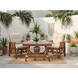 Dekorzade 2 Kişilik Balkon Bahçe Teras Masa Takımı Oturma Grubu 2 Kişilik Bistro Set Ceviz
