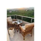 DEKORZADE Balkon Bahçe Teras Mutfak Masa Takımı Oturma Grubu Balkon Takımı Balkon Mobilyası Bahçe Mobilyası