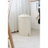 Dekorzdükkan Galvaniz Krem Pedallı Çöp Kovası – 37 Litre