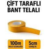 Dekoset Çift Taraflı Bant Telalı (5 Cm Genişlik- 100 Metre Uzunluk) - 5 x 10000 cm