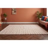 Dekoset Home Bubble Tavşan Tüyü Bej Yumuşak Yıkanabilir Tabanlı Peluş Halı 120X180