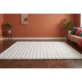 Dekoset Home Bubble Tavşan Tüyü Beyaz Yumuşak Yıkanabilir Tabanlı Peluş Halı 100X200