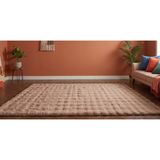 Dekoset Home Bubble Tavşan Tüyü Kahverengi Yumuşak Yıkanabilir Tabanlı Peluş Halı 100X200