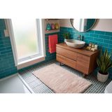 Dekoset Home Tavşan Tüyü Bej Düz Peluş Yumuşak Kaymaz TPR Tabanlı Banyo Paspas 60X90