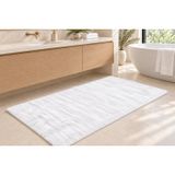 Dekoset Home Tavşan Tüyü Beyaz Düz Peluş Yumuşak Kaymaz TPR Tabanlı Banyo Paspas 80X120
