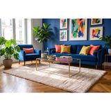 Dekoset Home Tavşan Tüyü Düz Bej Yumuşak Yıkanabilir Tabanlı Peluş Halı 80X300