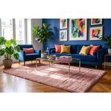 Dekoset Home Tavşan Tüyü Düz Kahverengi Yumuşak Yıkanabilir Tabanlı Peluş Halı 160X230