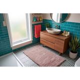 Dekoset Home Tavşan Tüyü Kahverengi Düz Peluş Yumuşak Kaymaz Tpr Tabanlı Banyo Paspas