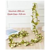 Dekosimge Yapay Gül Sarmaşık Çiçek 250 cm - Krem