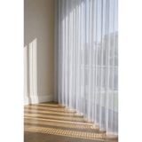 dekoson Bambu Tül TTM Keten Dokulu Modern (1/2 SEYREK PİLE) Salon Mutfak Ekru Renk Şık Tül Perde