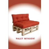 DEKOSOY Iç Mekan Palet Üstü Minderi, Balkon Minderi, Yer Minderi, Bahçe Minderi Takımı - Kiremit