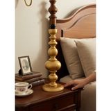 dekovien Ahşap Jumbo Boy Klasik Model Abajur Ayağı Dekoratif Gövde 3 Farklı Renk 50X18CM - Gold