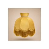 Dekovien Gold Kadife Kaplı Gold Detaylı El Yapımı Vintage Lambader Şapkası 50x50cm