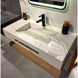 Dekozen Porselen Lavabo - Açık Beyaz - Gri