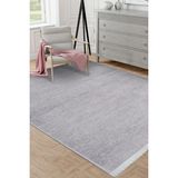 Dekozer Azra Kaymaz Taban Gri Halı – Salon, Çocuk Odası ve Mutfak için Yıkanabilir, Yumuşak Kilim - 80 x 100 cm