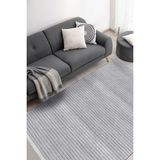 Dekozer Lidya Gri Pamuk Dokuma Yumuşak Halı | Kaymaz Tabanlı, Kolay Temizlenen Ve Modern Tasarımlı Kilim - 80 x 150 cm