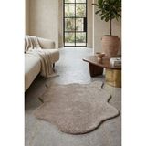 Dekozer Puffy Yumuşak Peluş Post Halı | Kaymaz,yıkanabilir,antre,hol,giyinme Odası, Makyaj Masası Halısı - Vizon - 80 x 120 cm