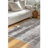 dekozer Venüs Iskandinav Gri Pamuk Dokuma Kaymaz Tabanlı Modern Yıkanabilir Kilim Halı