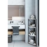 Dekozum 4 Raflı Banyo Rafı Köşe Metal Çok Amaçlı Dekoratif Raf - Beyaz
