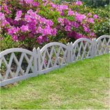 Dekozum Bahçeart Bahçe Çiti Plastik Dekoratif Bahçe Dekorasyon Çiti Bahçe Düzenleme Panel Çit Beyaz 1 Adet 60 cm - 40 x 60