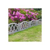 DEKOZUM BAHÇEART Bahçe Çiti Plastik Dekoratif Bahçe Dekorasyon Çiti Bahçe Düzenleme Panel Çit Beyaz 1 ADET 60 CM