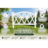 Dekozum Bahçeart Bahçe Çiti Plastik Dekoratif Bahçe Dekorasyon Çiti Bahçe Düzenleme Panel Çit Beyaz 10 Adet 6 Metre - 40 x 60