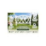 DEKOZUM BAHÇEART Bahçe Çiti Plastik Dekoratif Bahçe Dekorasyon Çiti Bahçe Düzenleme Panel Çit Beyaz 10 ADET 6 METRE