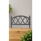 Dekozum Bahçeart Bahçe Çiti Plastik Dekoratif Bahçe Dekorasyon Çiti Bahçe Düzenleme Panel Çit Gri 20 Adet 12 Metre - 40 x 60